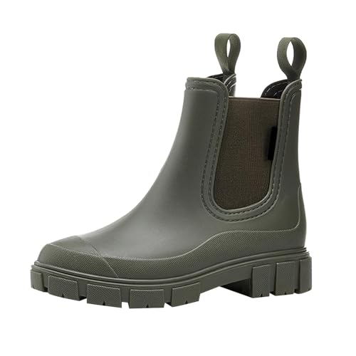 Laquieio Botas De Agua Impermeable Botines Impermeables Exteriores Mujer Muy Cómodas Caucho Calzado Nuevos estilos para mujer Botas Altas Botas de Goma Para Mujer -1