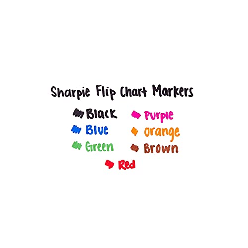 Image of Sharpie Flip Chart Markers, Bullet Tip, Assorted Colors, 8-Count