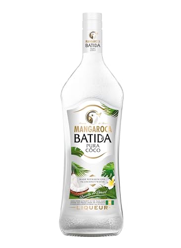 Mangaroca Batida Pura Côco (1 x 0,7 l) 21% vol. - Klarer Kokoslikör aus Rum und Kokosnusswasser, laktosefrei, vegan, für den puren Genuss oder zum Mischen klassischer Cocktails und Longdrinks