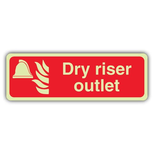 Panneau Dry Riser Outlet photoluminescent V Safety vinyle triple lueur premium