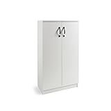  WEBMARKETPOINT Armadio scarpiera Bianco Mobile Due Ante Multiuso 3 Ripiani cm130x71x38