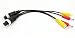 (2 pcs Pack) M12 Adapter 4 Pin Female Aviation Plug to RCA AV + DC Male Extension Cable for Car Camera