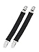 Hold'Em 3/4" Boot Clips Elastic Leg Straps Pant Stirrups with Extra Heavy Sturdy Clip Keeping Pants Smoothly Tucked in Boots Black 6" Inch