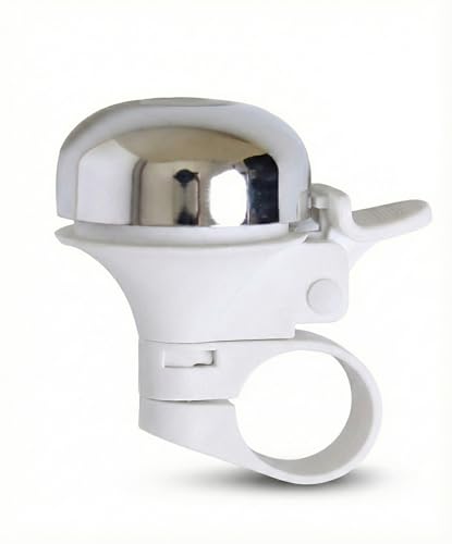 Image of Vamos Cycle Bell for Loud and Crisp Sound for Adults and Kids Bicycle (White Chrome)