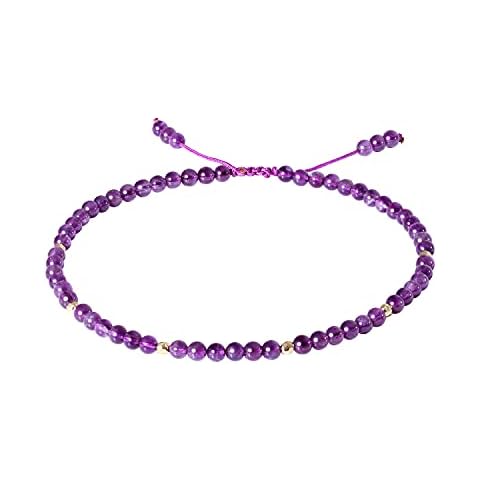 Jewboo Amethyst Adjustable Anklet Bracelet Cover