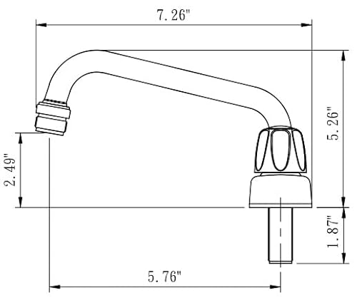 Pacific Bay - Lynden Utility Laundry Sink Faucet With Swivel Stainless Steel Spout - Optional Threaded Spout Garden Hose Adapter - Metallic Chrome Plating Over Plastic #TOP7