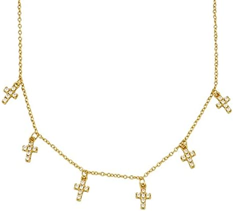 cross diamond 925 necklace for women chain choker collares collar