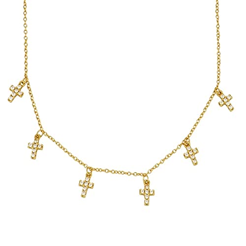 Collier de diamant pour les femmes avec chaîne élégante en or blanc précieux