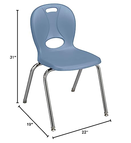 Image of Learniture Structure Series School Chair, 18 inch Seat Height, Blue LNT-118-CSW-SB (Pack of 4)