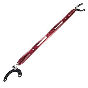 Megan Racing MR-SB-HP9201RU-R SteelAluminum Red Rear Upper Race Spec Strut Tower Brace Bar