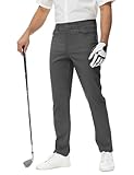 Rdruko Men's Golf Pants Casual Slacks Stretch Lightweight Business Work Travel Dress Relaxed Fit Trousers (Dark Grey, 34)