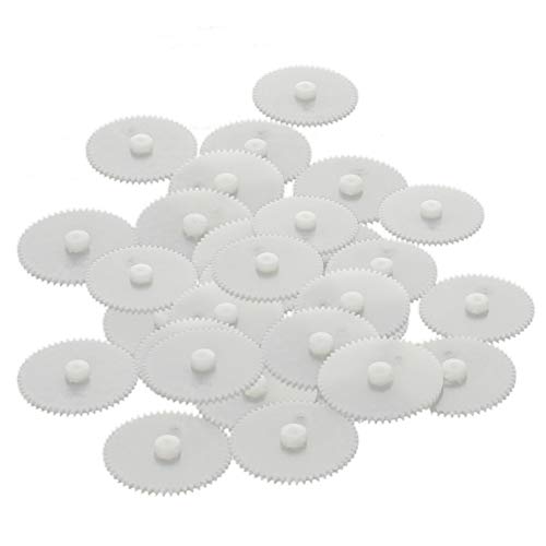 Jutagoss 50pcs Plastic Gears 56 Teeth Model 562A Reduction Gear Plastic Worm Gears for RC Car Robot Motor