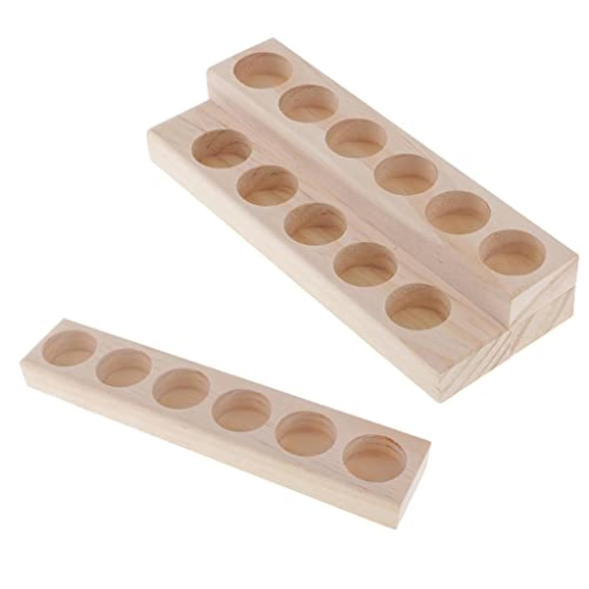 Wooden Essential Oil Display Stand, 2 Set Organizer Shelf