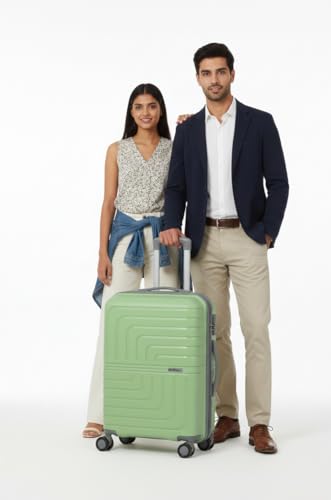 Image of Pro 8 Wheels Set of 2 (Cabin + Medium) Trolley Bags, Hard Case Polypropylene, 360º Wheeling Luggage for Men & Women, Suitcase for Travel, Trolley Bags for Travel (Lime)
