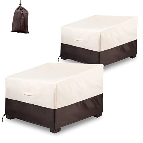 Alster Outdoor Chair Covers 2 Pack, Patio Chair Covers(35" L X 40" W X 33" H), Upgraded Oxford Durable And Waterproof Beige Furniture Covers For Lounge Deep Seat, Rain Snow Dust Wind-Proof #TOP3