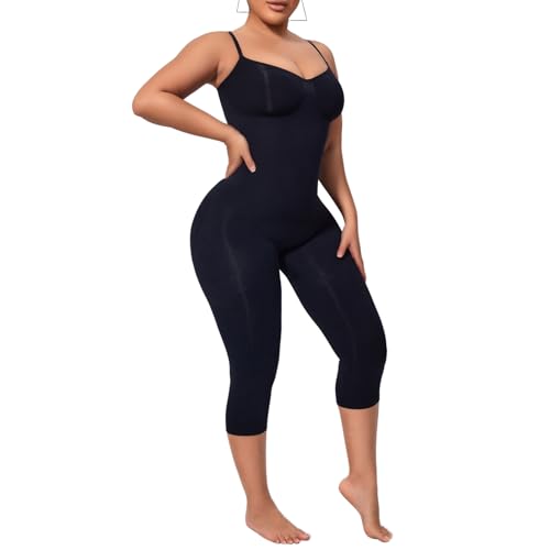 Tummy Control Bodysuits Full Body Suit Shapewear One Piece Capri Jumpsuits for Women