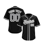 HGWOPGASD Baseball Trikot Herren Personalisierbare Baseballtrikots Individuelle Baseballshirts für Männer Frauen Kinder Aufdruck Name & Nummer Mehrfarbig A01