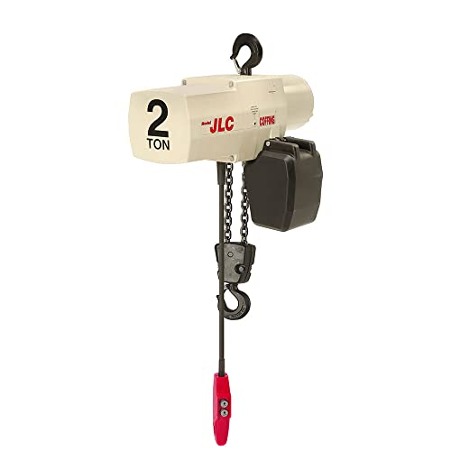 Coffing 08249W Jlc Series Electric Chain Hoist, 4000 Lb. Capacity, 20' Lift, 1Hp, 115/230V Motor #TOP15