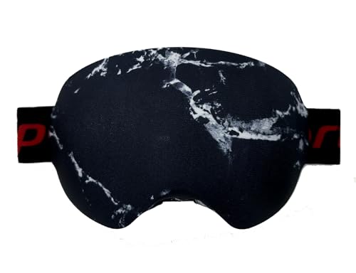 Wanty Lycra Microfiber Ski Snowboard Goggle Cover Sleeve Protectors for Lens Protection Travel Storage (Black)