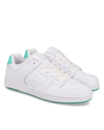 Zapatillas mujer DC Shoes Manteca 4 de diseño urbano blanco con detalles aqua en talla 42