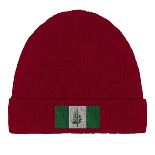 Bonnet en coton drapeau de l'île Norfolk - Finition premium en maille douce et isolante