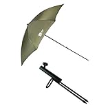 [page_title]-Zite Fishing Angelschirm-Set mit Schirmständer - Großer 250D Regenschirm Sonnenschirm mit Schirm-Stütze für Angler