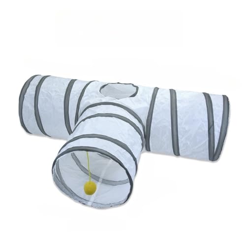 Angoda ペットトンネル ペット用品 折り畳み式 収納袋付き 犬・猫用 おもちゃボールハウス トレーニング 遊ぶ 軽量 便携 洗濯可能 屋内 屋外 (T字型)