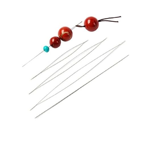 HAPINARY 18pcs Beading Needles Kit Threaders Set Metal Sewing Needles Big Eye for Beading Ideal for Jewelry Making