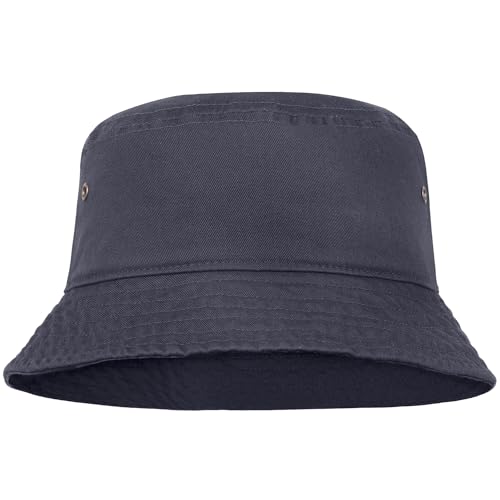 Image of Falari Men Women Unisex Cotton Bucket Hat 100% Cotton Packable for Travel Fishing Hunting Summer Camp