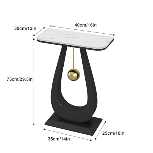 Mesa consola de lujo de piedra sinterizada y base metálica arquitectónica 4