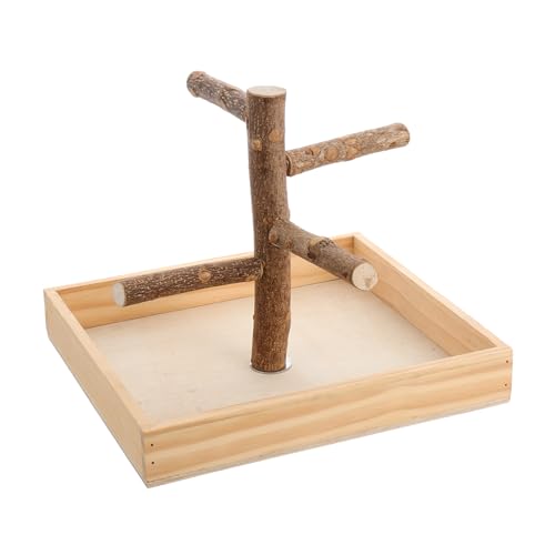 BESPORTBLE Bird Perch Stand Portable Training Playground for Parrots Birds Chew Design Play Gym for Cockatiels Parakeets Lovebirds