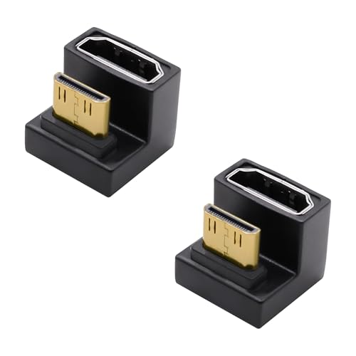 Adaptador mini HDMI a HDMI en U de 180°: soluciona cables doblados en pantallas 8K