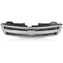 Suitable for Chrome Grille with Black Insert for Chevy Silverado 1500 2007-2013 - Compatible with OEM Parts 25810707, 19303978, 22849840, GM1200572