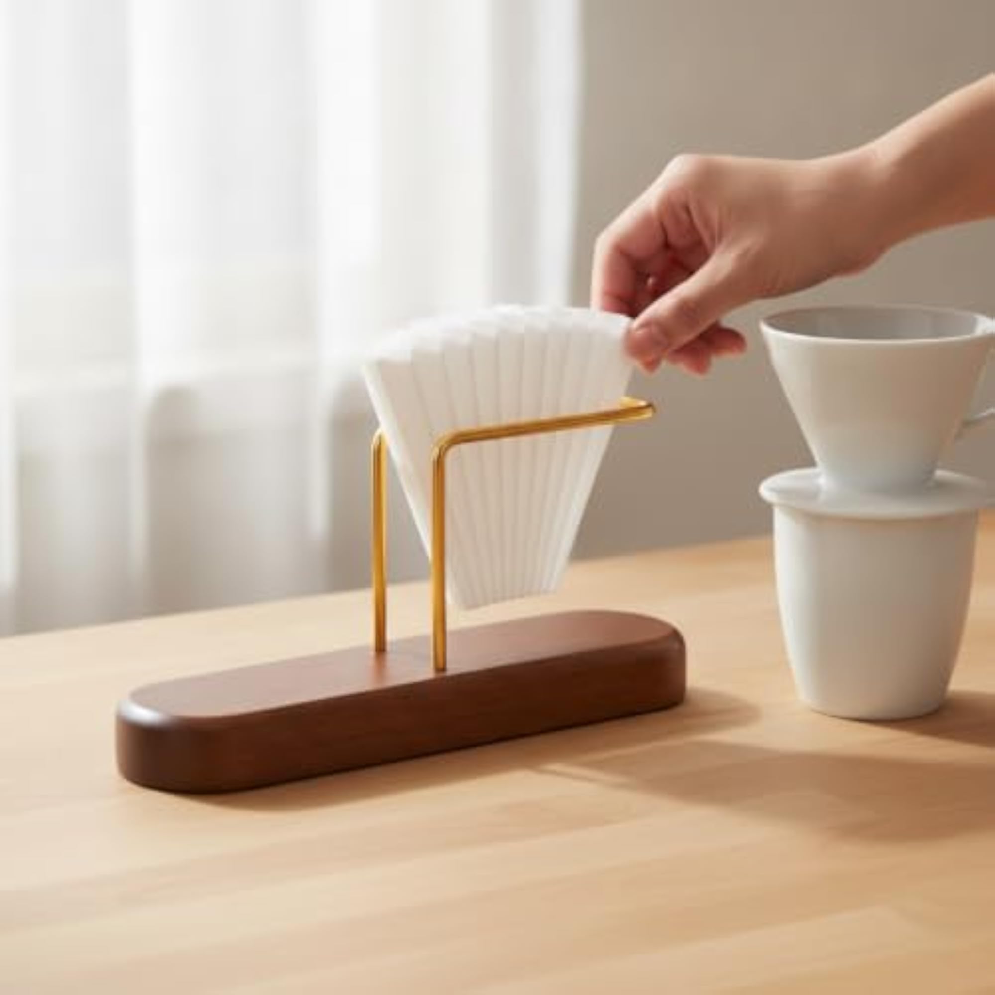 Coffee Filter Holder & Napkin Dispenser for Hotel Restaurant Tabletop