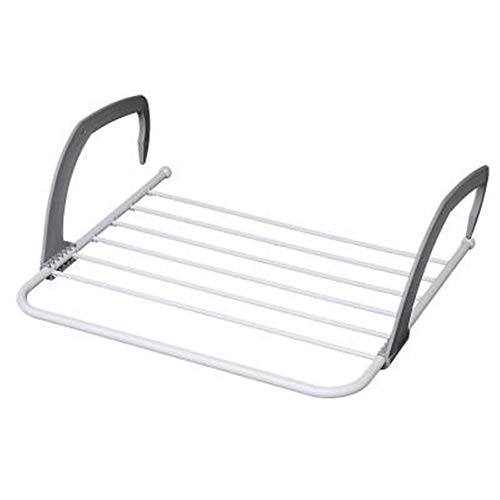 Heizkörper Klappbar Wäschetrockner für Balkon Radiator Verstellbares Trockengestell Express Heizkörpertrockner Hängetrockner (Grau 2)