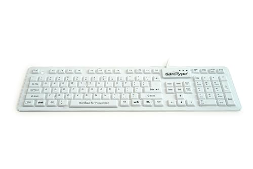 Clavier USB QWERTY Blanc WetKeys résistant aux liquides et poussières