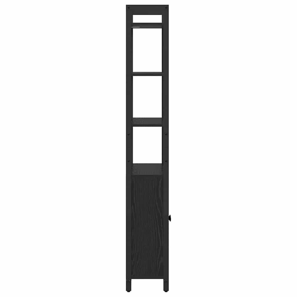 Generico Armadio per Libri Rovere Nero 60 x 24 x 161 cm,Nero,20.82kg,883856