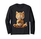 Photo Gallery simpatico gatto in meditazione maglia a manica Photo Gallery simpatico gatto in meditazione maglia a manica