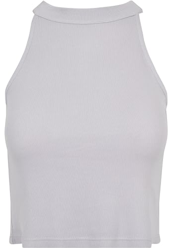 Urban Classics Damen Ladies Rib Turtleneck Cropped Top Top, per Pack Grau (Grey 00111), Small (Herstellergröße: S)