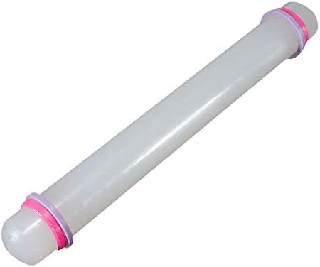 Liyes Non-stick Fondant Roller, Silicone Adjustable Rolling Pin, Cake Pastry Cooking Baking Supplies - Fondant Tools for Baking, Pizza, Pie, Pasta & Cookies (Multicolor)