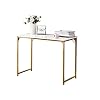 Symylife Bureau, kleine computertafel, industriële stijl, 100 x 50 x 74 cm, werktafel voor kleine ruimtes, gesplitst…