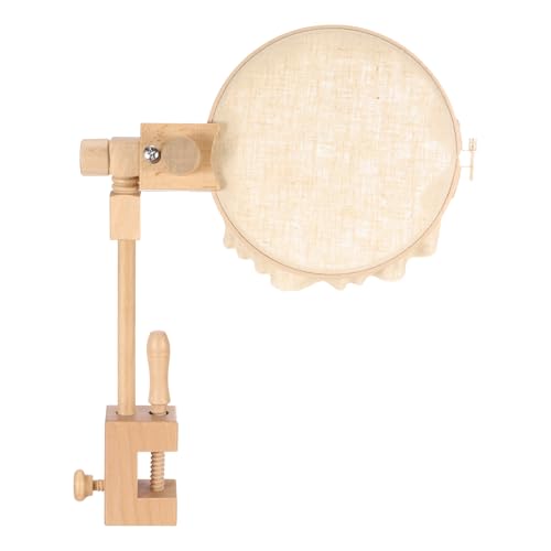 Image of PATIKIL Embroidery Hoop Stand, Adjustable Rotated Beech Wood Cross Stitch Stand Holder for DIY Art Craft, Sewing, Needlework Projects