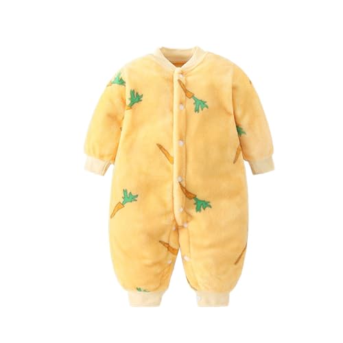 liangp Mono de franela para bebé recién nacido, para invierno, otoño, con lunares, trajes, pijamas, traje de nieve cálido, abrigo para bebé, niños, recién nacidos, D, 0-3 meses