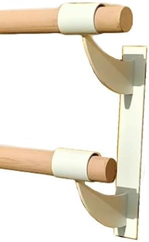 Soportes de ballet dobles (par) de altura fija, barra de ballet de montaje en pared, 2 soportes incluidos para 1.5 a 1.67 pulgadas de diámetro para