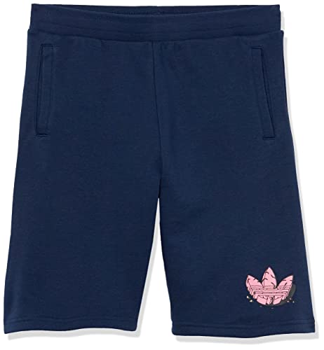 Short de sport enfant adidas bleu marine rose motif rigolo taille S