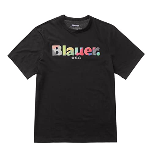  Blauer T-Shirt Uomo BLDH02243 Tshirt USA Nero in Cotone (XXL)
