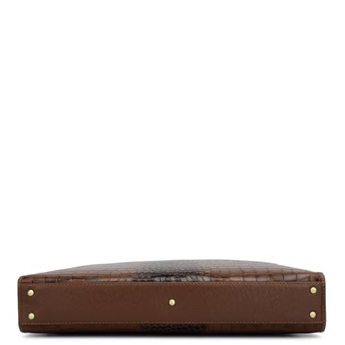 Image of Da Milano Leather Laptop Bag - Fits Upto 15 inch Laptop (SL-10051M-B)