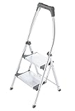 Gewicht: 5 kg Hailo LivingStep Plus, Klapptritt, 2 Stufen, hoher Sicherheitshaltebügel, Füße mit Soft-Grip-Sohlen, belastbar bis 150 kg, 4302-201