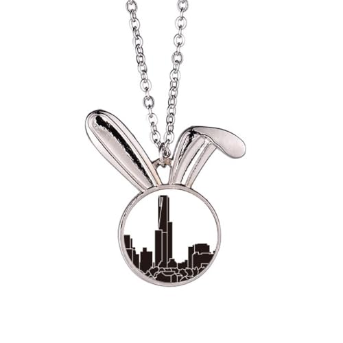 Collier pendentif lapin souvenir de voyage skyline d'Australie