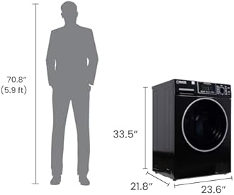 Equator All-in-one 4700 Washer Dryer Ventless FULLY BUILTIN 0-CLEARANCE 1.62cf/15lbs 110V 1400RPM in Black